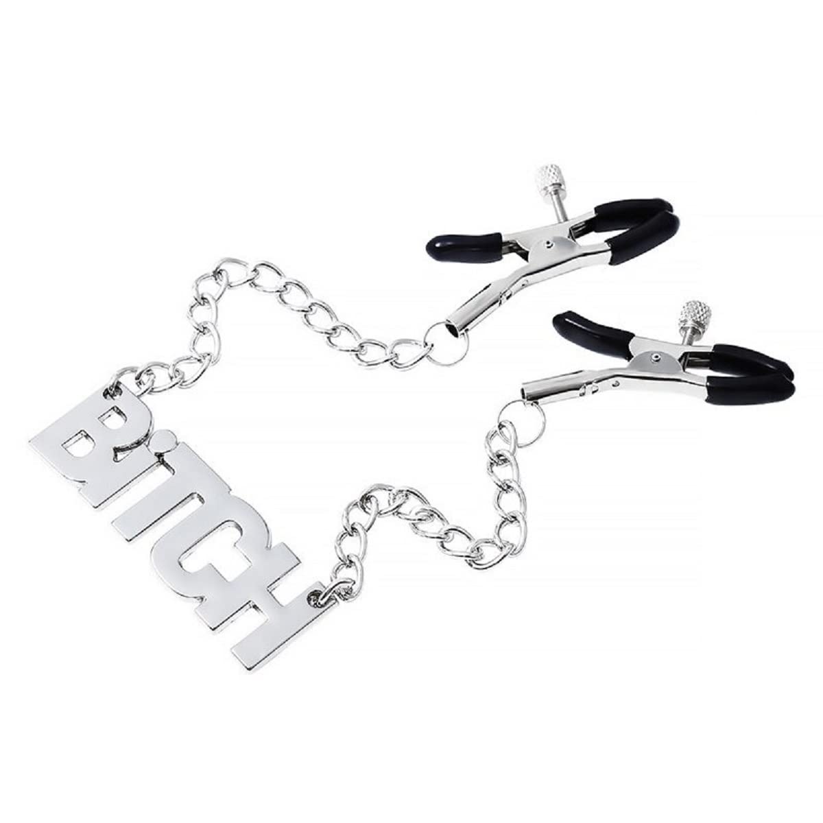 Nipple B*tch Chain Clamps Sex Toy