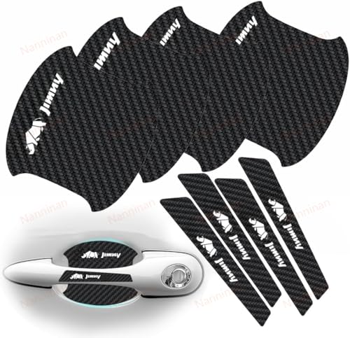 スズキ ジムニードアハンドルプロテクター スズキ ジムニー jimny JB64 ジムニーシエラJB74 に 全シリーズ対応 適用 カーボンファイバー 車のドアハンドルの傷保護フィルム 反射 サイドステッカー 車ドアガードステッカー サイドドアガード 傷防