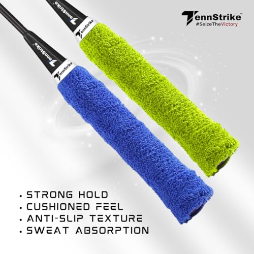 Image of Towel Grip for Badminton | High Moisture & Sweat Absorption | Cushioned Feel with Firm Hold | Anti-Slip Towel Overgrip | Multiple Colors | Pro Player Choice