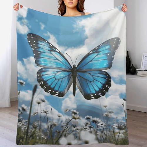 Couverture flanelle pelucheuse et légère bleu chaude 127x178cm - 8