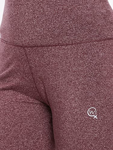 Image of Macrowoman W-Series Active Yoga Capris for Women with High-Rise Poly Cotton Stretch with Flat Waistband and Chafe-Free Fit