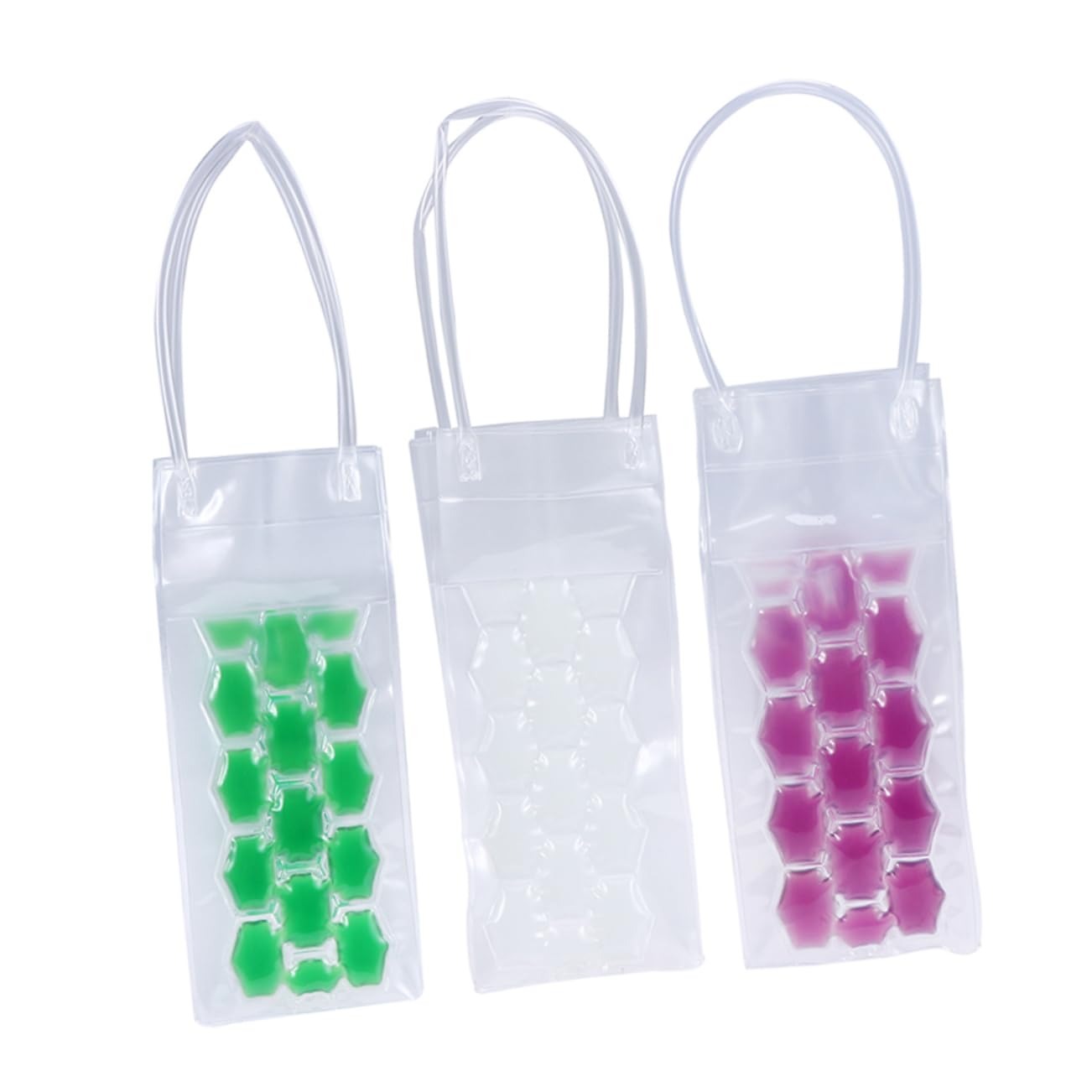 FUNOMOCYA Wine Carrier Bag Set 4pcs Double-sided Wine Chiller Bag Leakproof for Parties Bbqs Pool Parties Random Color