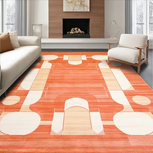 ODIKA Flatwoven High Traffic Area Rug 8x10, Traditional Abstract Motif