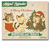 2025 Christmas Cat Advent Calendar for Cats | 24 Days of Crunchy Whitefish Flavored Crunchy Cat Treats 6 Ounces