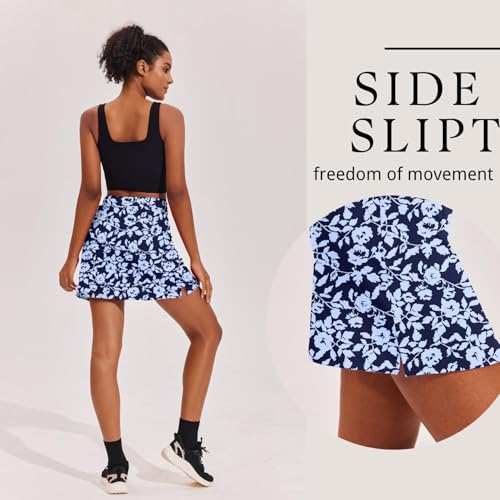 Image of Ekouaer 16 inch Golf Skorts for Woman with Inner Pockets Silicone Grippers Tennis Skirt Quick Dry Athletic Pickleball Skort