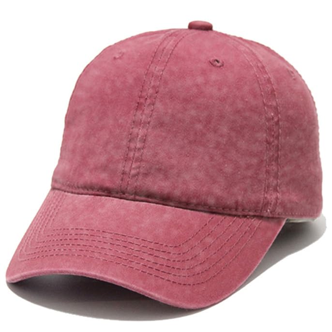 dowermeWomens Unisex Adjustable Strapback Baseball Cap Hat Pink