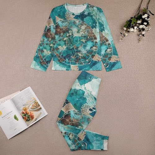 Sea TurtleBoys Casual Comfort Pajamas, Long Sleeve Pajama Set140CM3