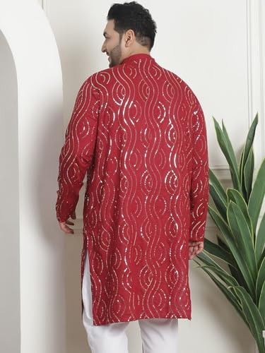 Image of SOJANYA(Since 1958 Cotton Regular Fit Plus Size Ethnic Long Kurta for Navratri & Indian Festivals