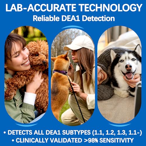 Image of Canine Dog Blood Typing Test Kit for DEA1 Detection | At-Home Dog Blood Type Test with Free Stainless Steel ID Tag