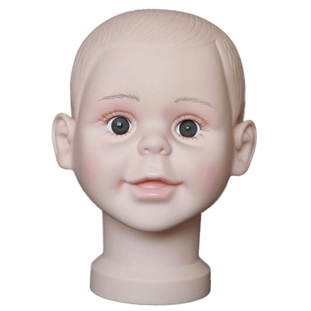 CUTICATE Kinder Dekokopf Baby Kopfmodell Puppe Mütze Hüte Perückenkopf Schminkkopf zum Anzeigen von Perücken, Hüten, Brillen usw. - Acryl