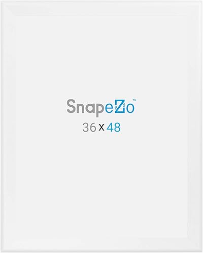 Vista 66 de SnapeZo Silver 36x37 Poster Frame, 1.7" Aluminum Profile, Front-Loading Snap Frame, Wall Mounting, Wide Series