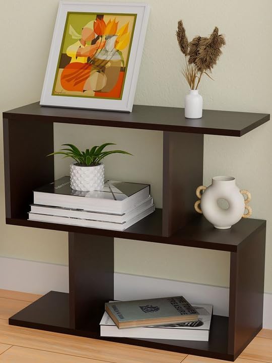 Wooden Bedside Table, Brown Walnut, Engineered Wood, 50.8x45.72x20.32 cm, Open Shelf Design, Contemporary, Matte Finish-image-17