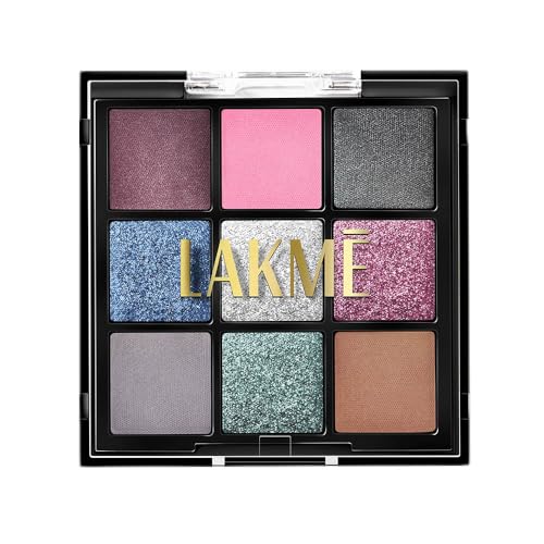 Lakme 9 in 1 Eyeshadow Shimer&Smoke 11.7g – Matte, Shimmer and Metallic