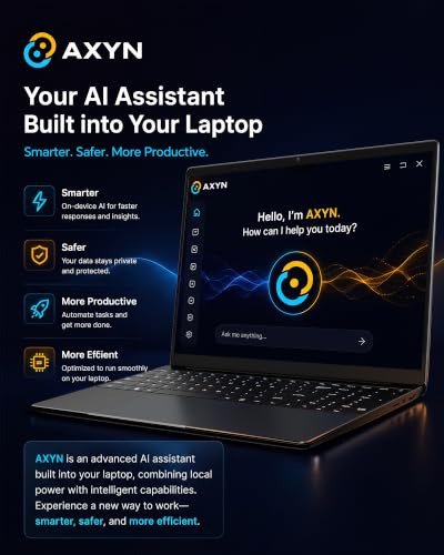Image of 15.6'' AI Laptop with Office 365 12GB RAM 256GB SSD Win 11 Laptops | 7000mAh Battery, IPS FHD, 180Viewing, Quad-Core Processor, Type-C, WiFi5, Portable Thin Business Student Laptops, Black