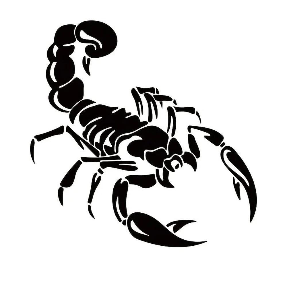 1pc Scorpion Vinyl Decal Water-Resistant Sticker for Car ExteriorMotorcycle Decoration(Black)