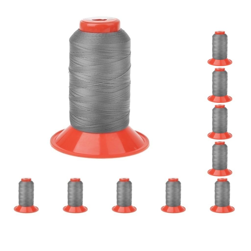 10 unidades 500 m fuerte de nylon unido tienda de campaña mochila hilo de coser cuerda gris oscuro