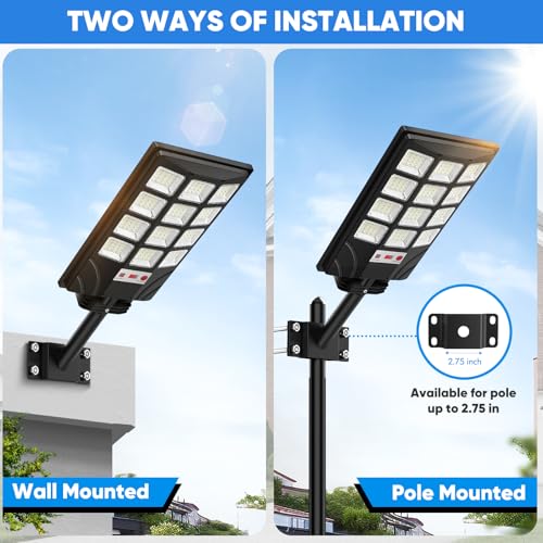 image for Brightever Solar Street Light Outdoor, 20000LM 6500K Waterproof Motion