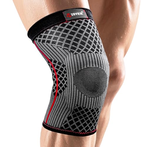 Image of ZOYER Knee Brace for Women & Men, 3D-Knitted Knee Compression Sleeve with Enhanced Patella Gel Pad, Skin-Friendly Knee Support for Knee Pain, ACL, Meniscus Tear, Joint Pain Relief (Small)