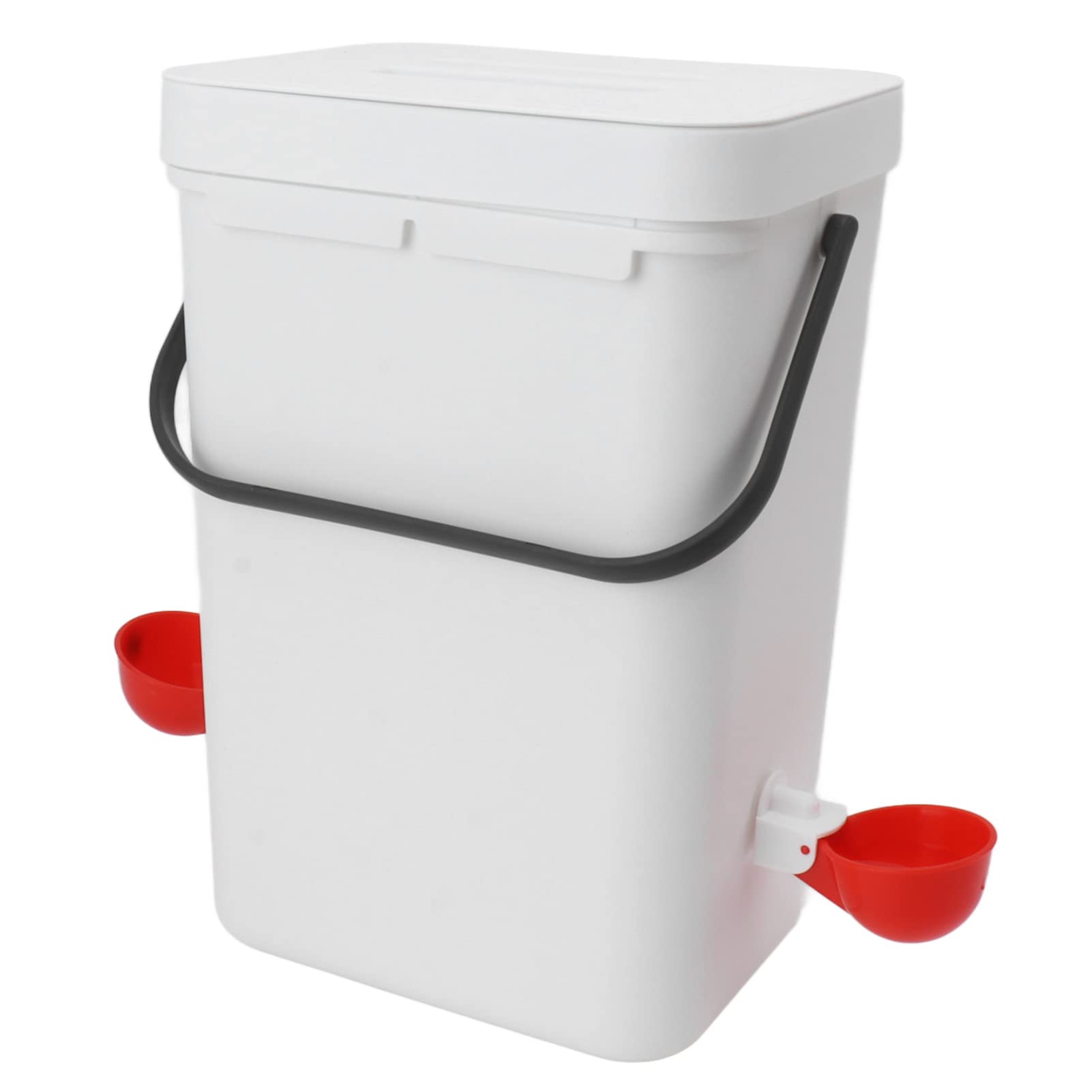 Juego de bebedero automático para pollos de 12 litros, con 4 cuencos para beber, sello de anillo de goma, diseño antiderrames, para pollos, patos, gansos, codornices y palomas