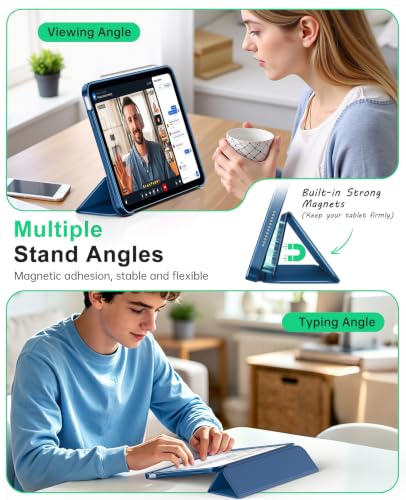 MoKo Hülle für iPad (A16) 11./10. Generation (2025/2022), Grau Blau – Ansicht 4
