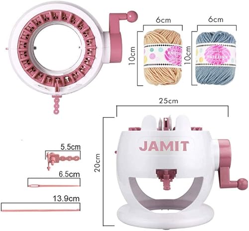 Miniatura 7 de cdbz Máquina de tejer de 48 agujas, máquina de tejer de tejido inteligente, máquina de tejer, tabla de tejer, giratoria de doble punto, kit de