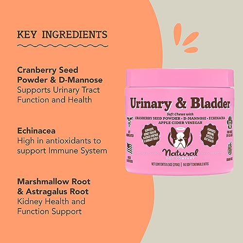 Natural Dog Company Cranberry Supplement for Dogs, Urinary & Bladder Support, D-Mannose for Dogs Promotes Bladder Health - Image 2