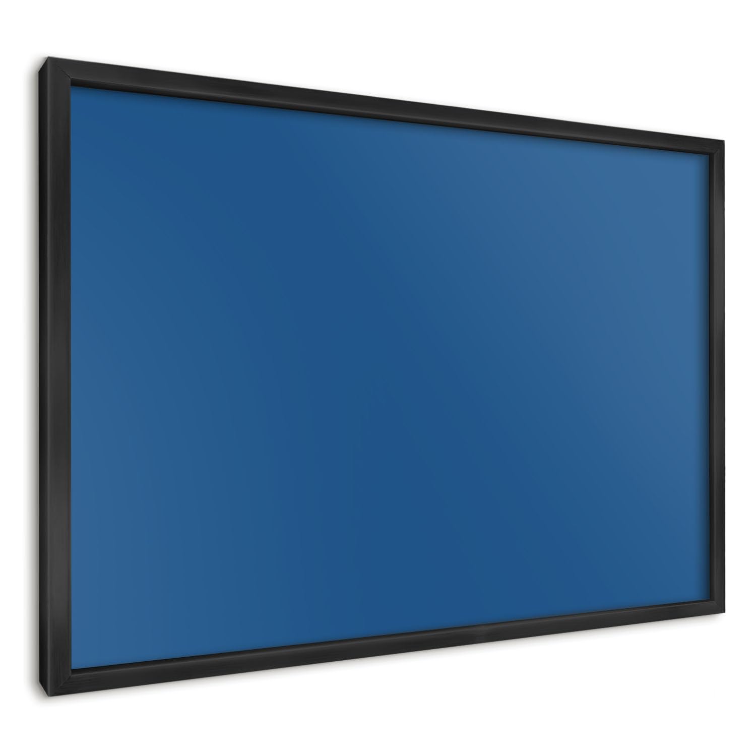 Panel Magnético Creativo 60x40 cm | con Marco Negro | Azul Oscuro | Montaje Fácil | Pizarra de Pared Escolar | Para Letras Magnéticas, Números, Notas de Estudio y Calendario