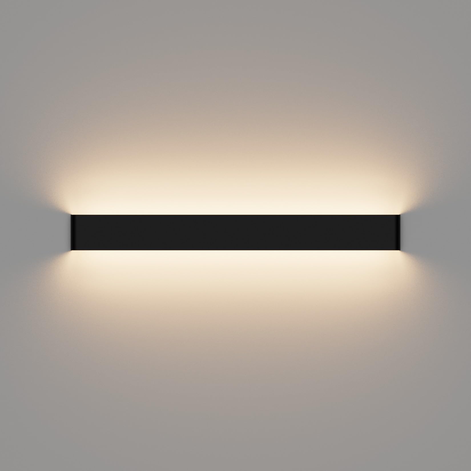 Klighten Lámparas de Pared Led Interior 83CM, 30W Aplique de Parete Arriba Abajo Moderna, Aplique Pared para Salas, Escalera, Dormitorios, Pasillos, Blanco Cálido 3000K, Negro