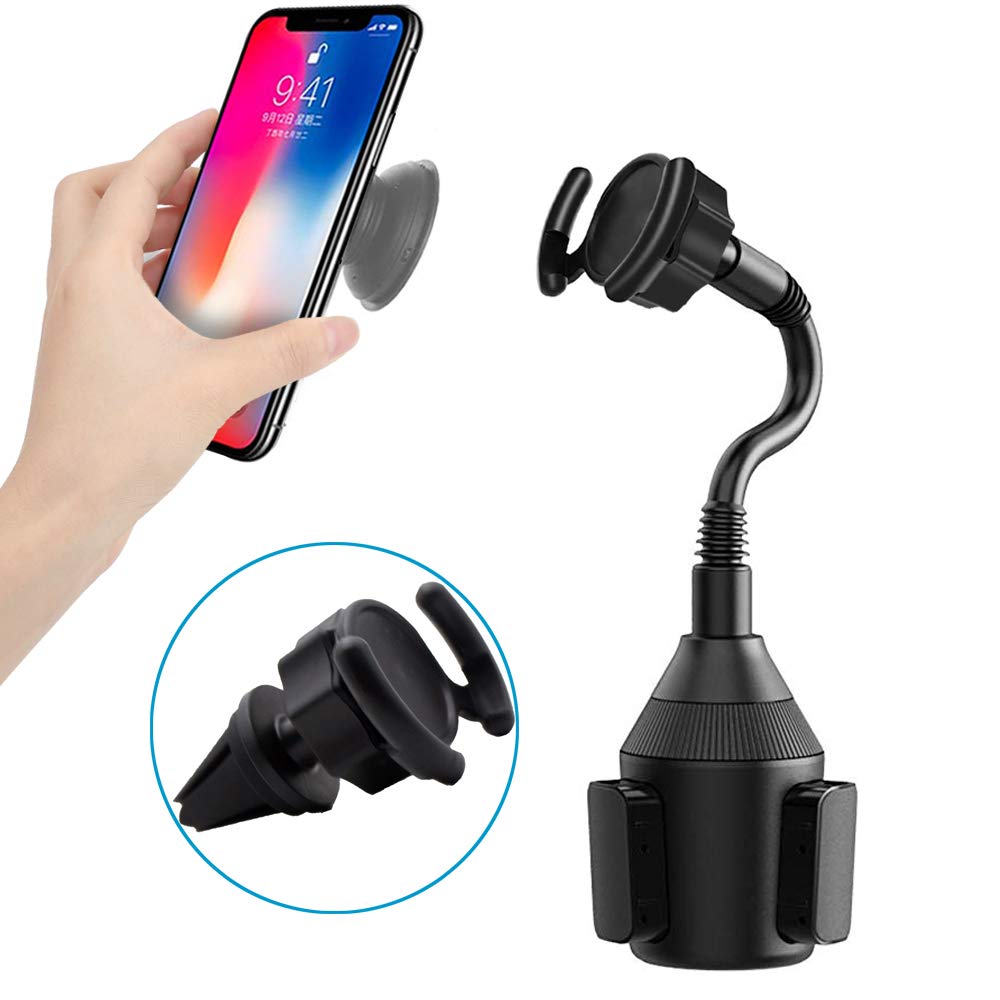 Buy Car Socket Mount Adjustable Gooseneck Cup Holder Mount, Air Vent Socket Phone Holder Car