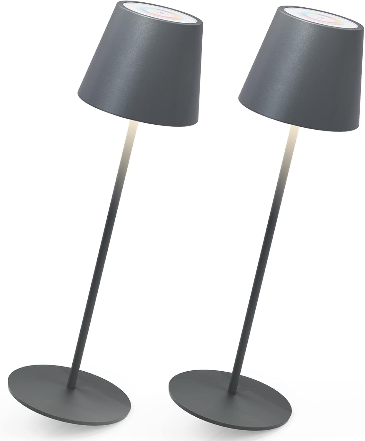 Lampe de Table sans fil Paquet de 2 8 couleurs Blanc chaud contrôle
