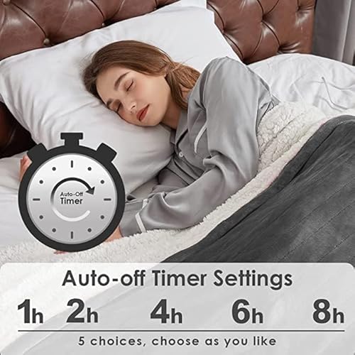 image for Bomova Heated Electric Blanket Queen Size, 84' X 90' Heating Blanket W