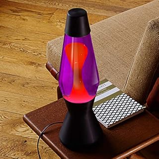 MATHMOS Lampe à lave Astro Noir | Inventeurs britanniques du classique du design de 1963 | Lampe à lave Violet/Rouge fabriquée à la main en Grande-Bretagne selon des normes de sécurité strictes