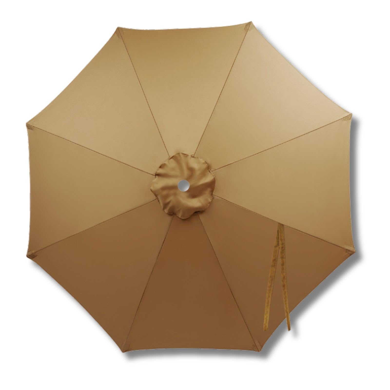 Patio Umbrella Replacement Canopy 7ft/8.2ft/10ft/11.5ft/13ft Outdoor Umbrella Replacement Top Cover for 8 Ribs UV Protective Parasol Fabric Cover for Market Table Backyard(Khaki,3.5m/11.5ft)