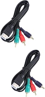 PartyKindom 2 Peças Para Cabo 3Rca Hdtv Converter Cabo 1080P Converter Cabo Para Cabo Rca Converter Cabo De Linha De Conversão De Televisão