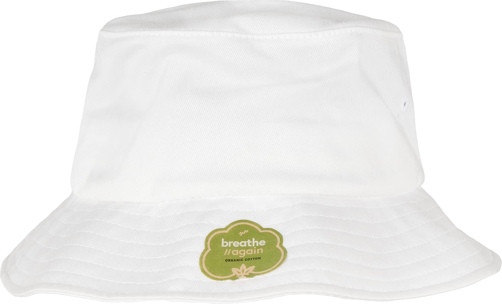 Flexfit White Organic Cotton Bucket Hat, One Size