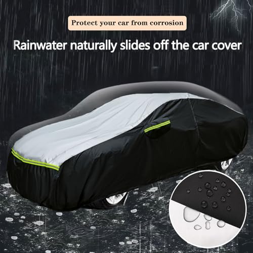 Image of Car Cover Waterproof All Weather Tear-Resistant, Durable and Sun-Protective, Suitable for NissanSentra, Honda Civic, Kia K3 /K4, Toyota Corolla, Hyundai Elantra, Fit Sedan Length (178-186 inch)