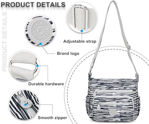Image of Pealwel Women Shoulder Handbag Roomy Multiple Pockets Bag Ladies Crossbody Purse Tote Top Handle Satchel
