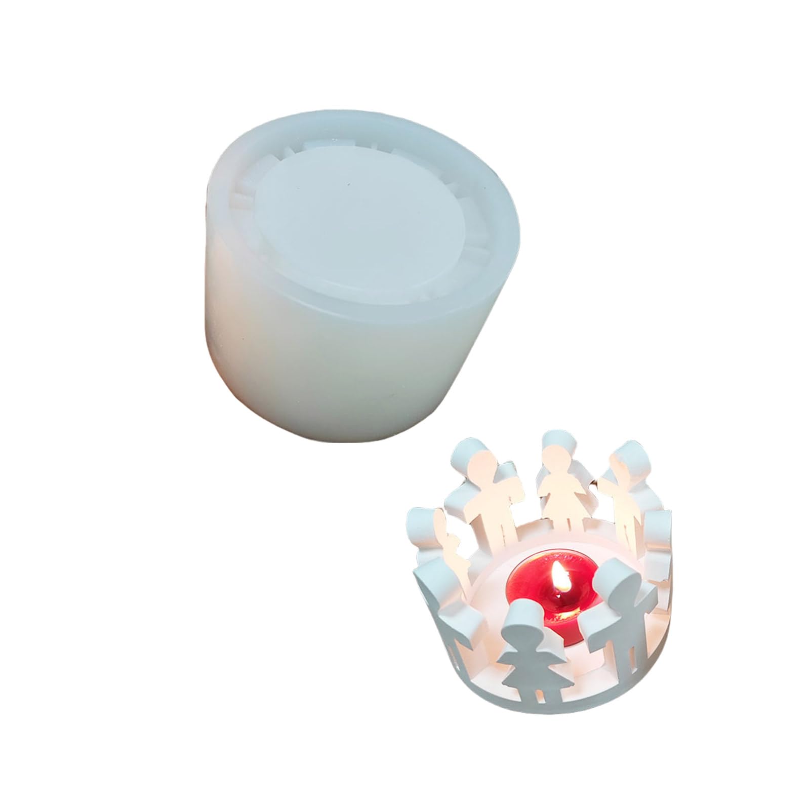 Moule à bougeoir en silicone robuste pour création artisanale de bougies