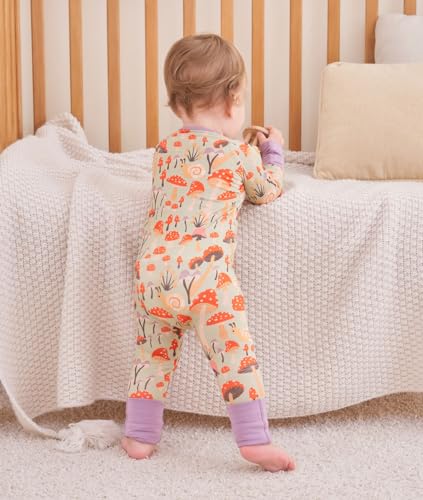 Bamboo Viscose Baby Pajamas Footless Romper - Infant Boys Girls One Piece Jumpsuits Clothes 0/3/6/12/18/24 Months4