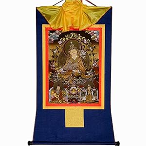 Gandhanra Bronzed Guru Rinpoche Thangka Wandbehang