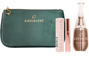Sensual Hemp Massage Oil, Lip Gloss, and Velvet Bag Gift Set