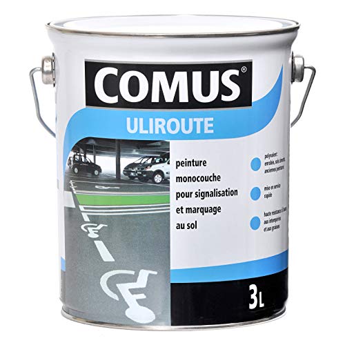 comus Uliroute Blanc 3L - Peinture pour signalisation et Marquage Routier