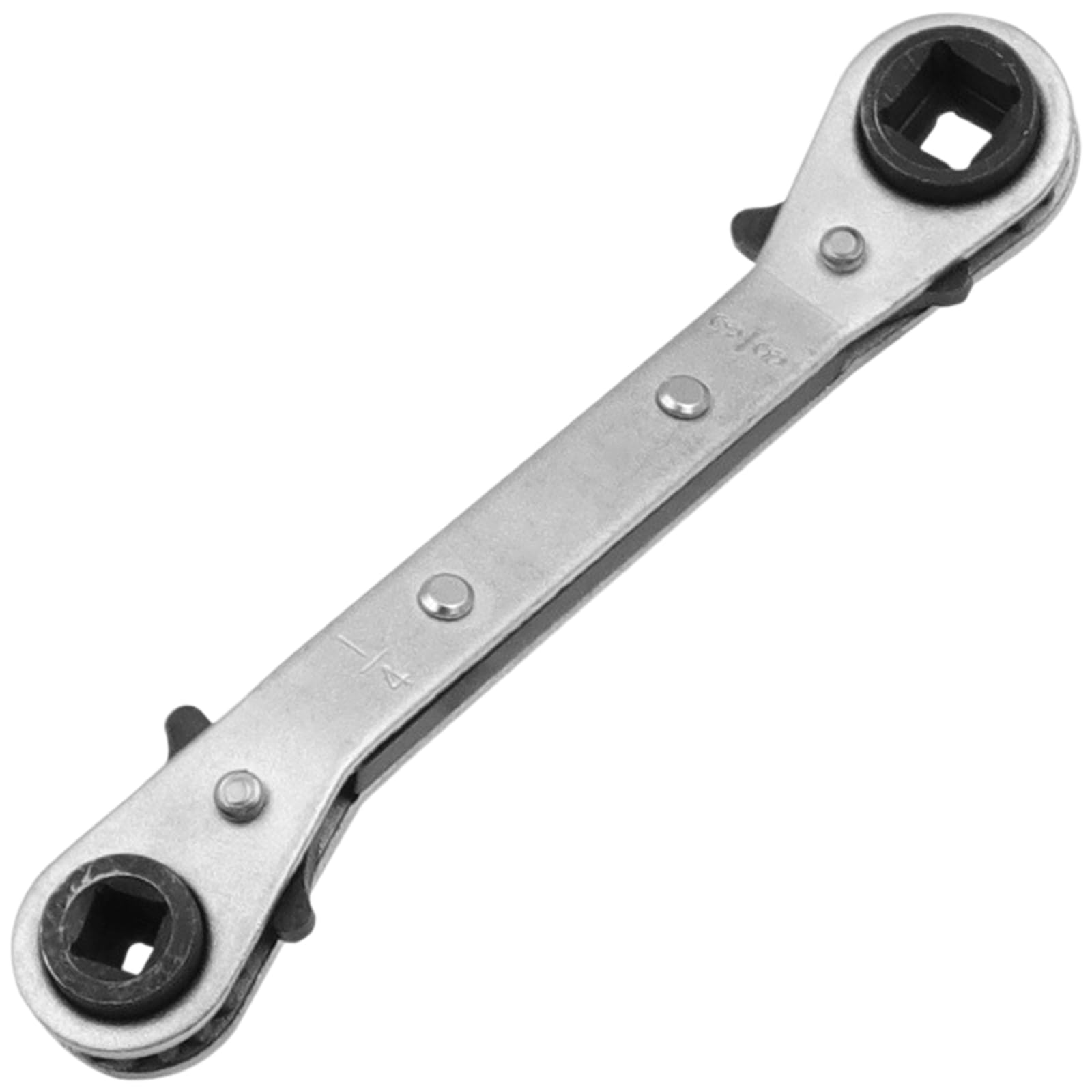 RLMVGBX 4-in-1 Square Ratchet Spanner for HVAC CT-122C Bend Wrench with Quick-Reverse Lever for Refrigeration Valve Service Radiator Spanner for Air Conditioner Freezer Maintenance Tools