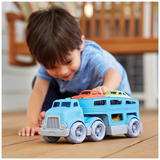 Green Toys Car Carrier Vehicle Set Toy, Blue - Image 3