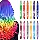 Kalolary Haarkreide Temporäre Haarfarbe,Haarfarbenstifte Waschbare Farbstifte für Mädchen Haarfärben Party, Cosplay, Halloween, Weihnachten (12 Farben, Einheitsgröße)