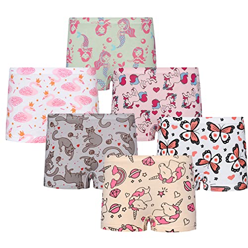 EULLA Little Hand-Bragas de algodón para niña, 6 Piezas, de 2 a 9 Edad Ropa Interior,...