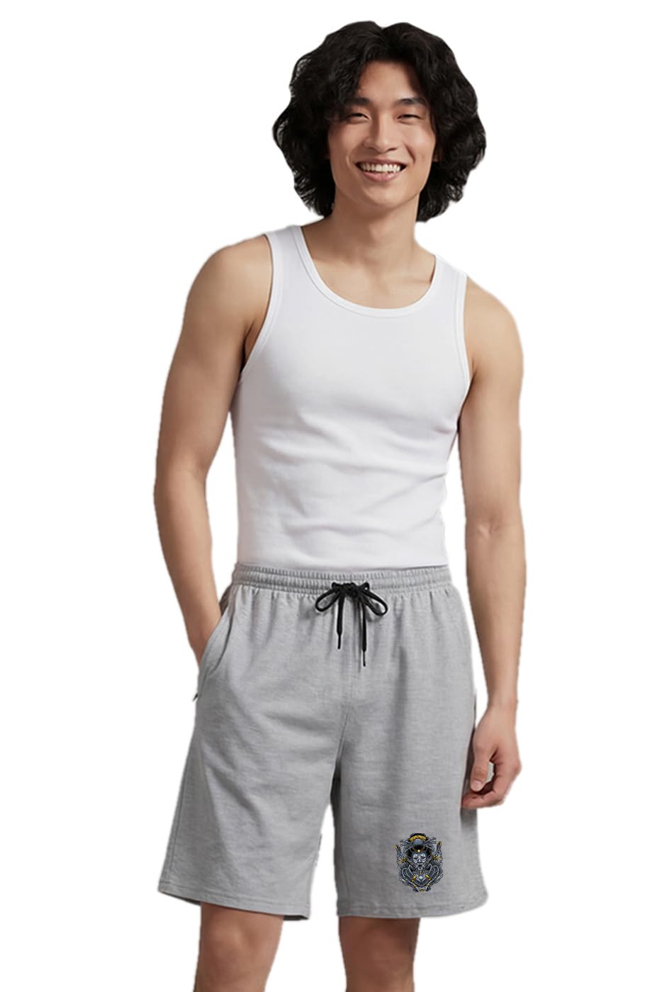 buy that trendz Mens Printed Shorts Devil's Sculpture Graphic Knee Length One Side Pockets Active Mens Shorts-picture-22