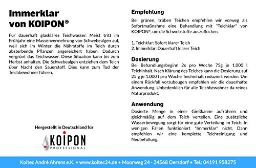 KOIPON Immerklar 5 kg Teichwasseraufbereiter für klares Wasser