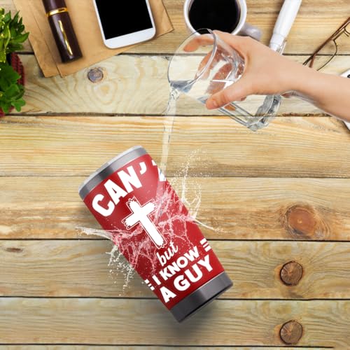 Image of Premium I Can't But I Know A Guy Decal Vinyl Car Sticker, Christian Gift Idea, Decals, Transparent Vinyl Sticker Window Size (6.1 x 4.7 inches)