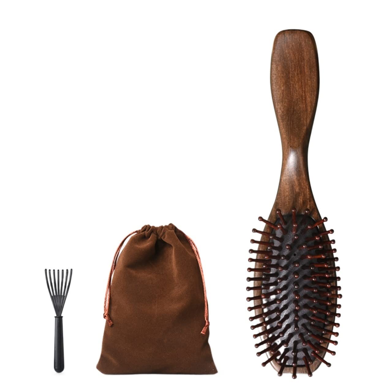 Spazzola per Capelli con Cuscino d'Aria, spazzole massaggianti con Cuscino d'Aria per Donne, Spazzola per Capelli antistatica districante in Legno